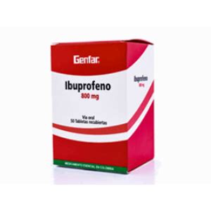 Ibuprofeno Genfar 800 Mg Caja X 50 Tableta Recubiertas Genfar