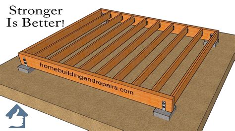 Two Ways To Make Stronger Wood Framed Shed Foundations Design And