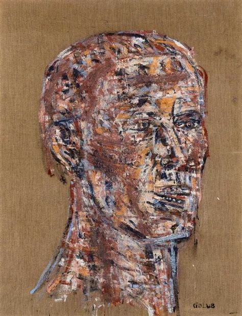 Leon Golub American 1922 2004 Head Of A Warrior Leon Golub