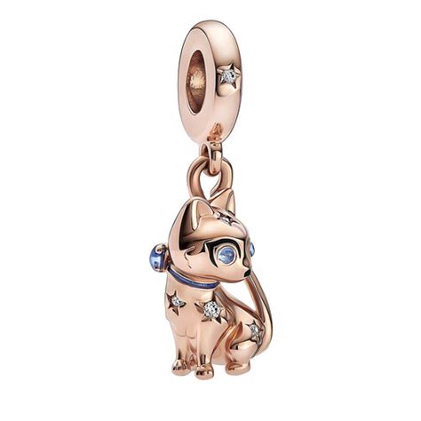 Pandora Funkelnde Katze Charm Anh Nger K Rose Gold Plated Unique