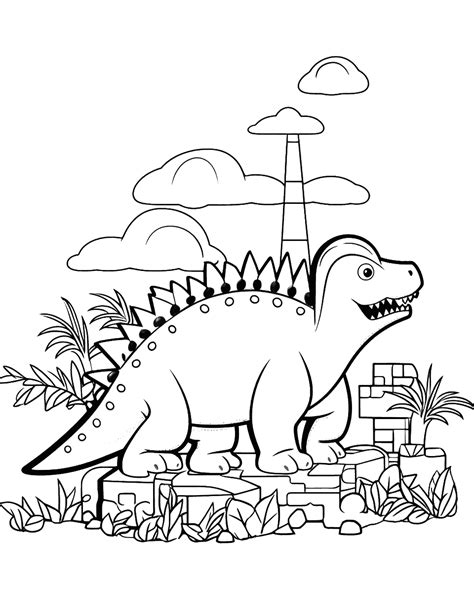 50 Dinosaur Coloring Pages: Printable Fun Sheets