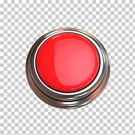 Bouton Poussoir Rouge Isol Sur Fond Transparent Ou Blanc Png Psd Premium