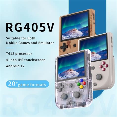 Console De Jeu Anbernic Rg V Go Lpddr Go Emmc Couleur Bois