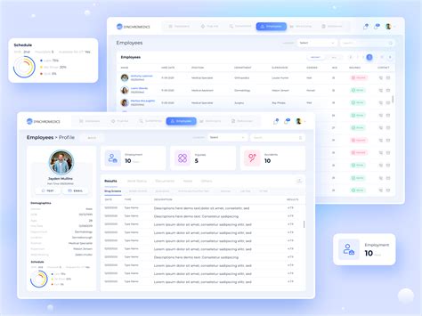 Employees And Profile Screen By Moinul Ahsan On Dribbble