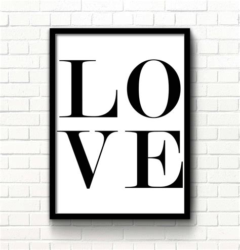 Romantic gift Love printable wall art Love sign Valentines day