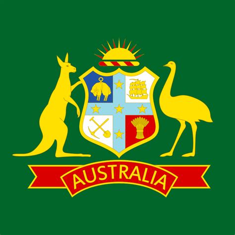 Australian Cricket Coat Of Arms Displayed On The Baggy Green Cap And