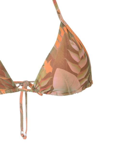 Amir Slama Printed Triangle Bikini Set Farfetch