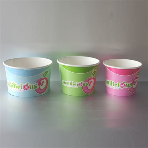 Eco Friendly Custom Printing Logo Printed Paper Ice Cream Cup Ice