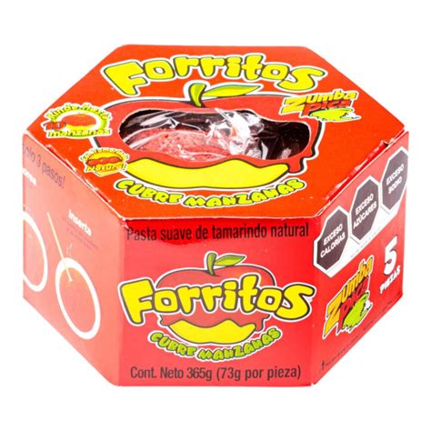 Zumba Pica Forritos Para Cubrir Manzanas Sabor Tamarindo Paquete Con