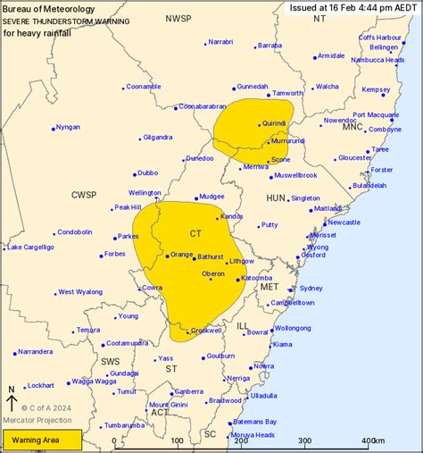 Nsw Severe Thunderstorm Warning Heavy Rain Ewn Au Alert