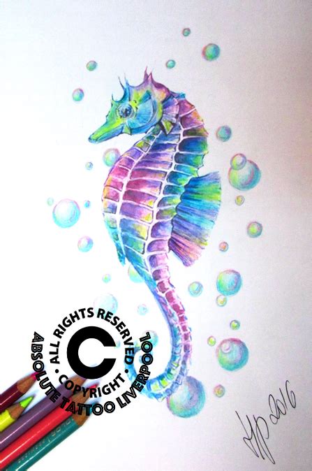 seahorse colours tattoo | Seahorse tattoo, Seahorse art, Mermaid tattoos