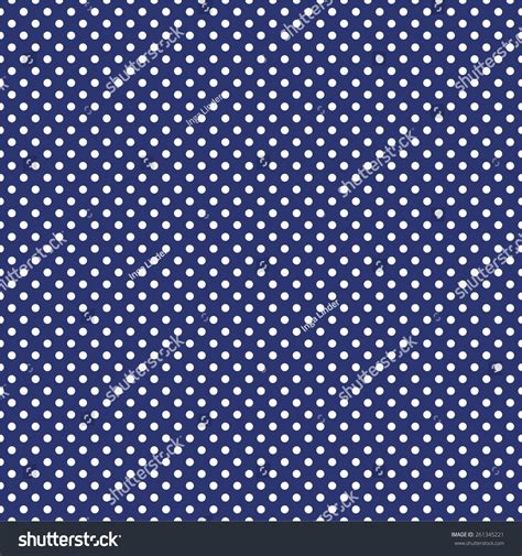 White Polka Dots Blue Background