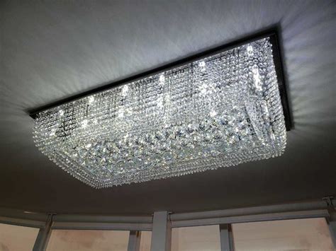 Lustre De Cristal Retangular Zecor 60x30 Para Sala De Jantar E Sala De