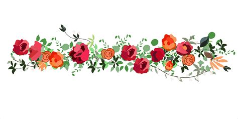 Background Image A Garland Of Red Roses Vector Art At Vecteezy