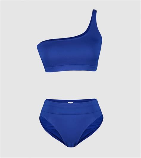 Buy Trendyol Solid Bikini Set In Blue 6thStreet Oman