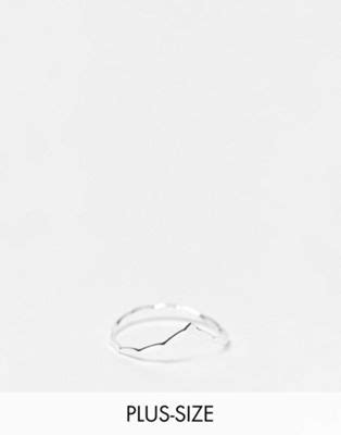 Kingsley Ryan Curve Ring Aus Sterlingsilber Mit V Design ASOS