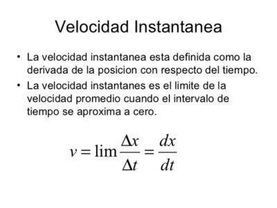 Definición de Velocidad instantánea Qué es Significado y Concepto