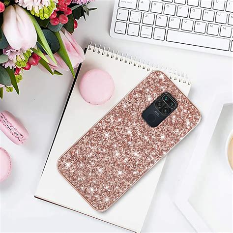 Funda Compatible Con Xiaomi Redmi Note 9 Con Purpurina A Prueba De