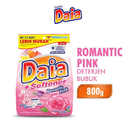 Daia Deterjen Bubuk Romantic Pink Softener Gr Lazada Indonesia