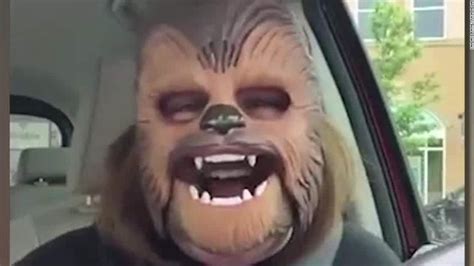 Woman dons Chewbacca mask, brings joy to Internet - CNN Video