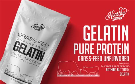 Hearthy Foods Beef Gelatin Powder Unflavored Gelatin Powder For Women