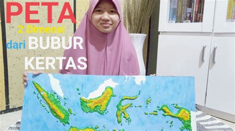 Gambar Kerajinan Peta Timbul Bubur Kertas Gambar Indonesia Kreatif Di