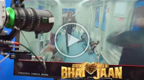 Salman Khan Film Kisi Ka Bhai Kisi Ki Jaan Action BTS Video Pooja