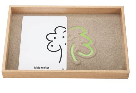 Aktions Tablett Sandmalen Mit Sandtablett Montessori Shop De