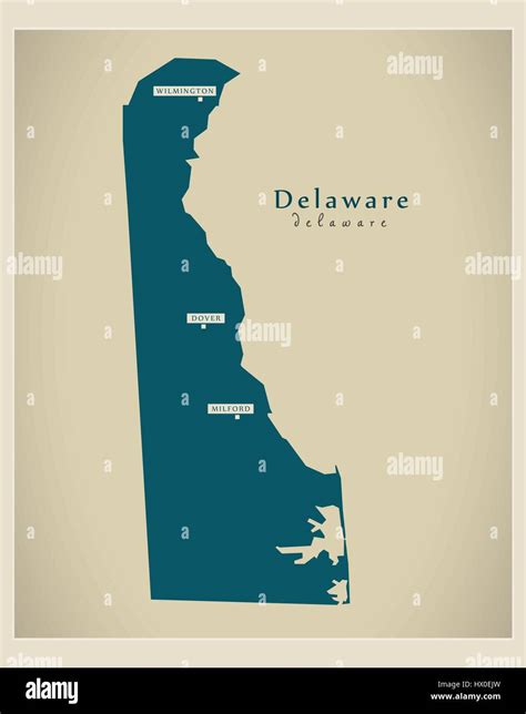 Mappa Del Delaware Usa Immagini E Fotografie Stock Ad Alta Risoluzione