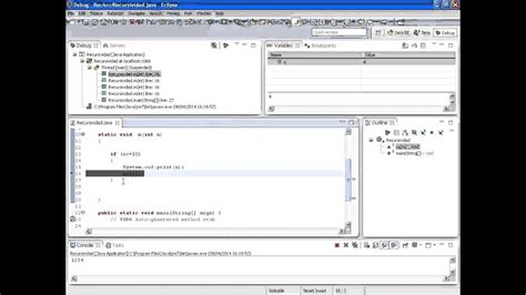 Recursividad Desde Eclipse En Java Youtube