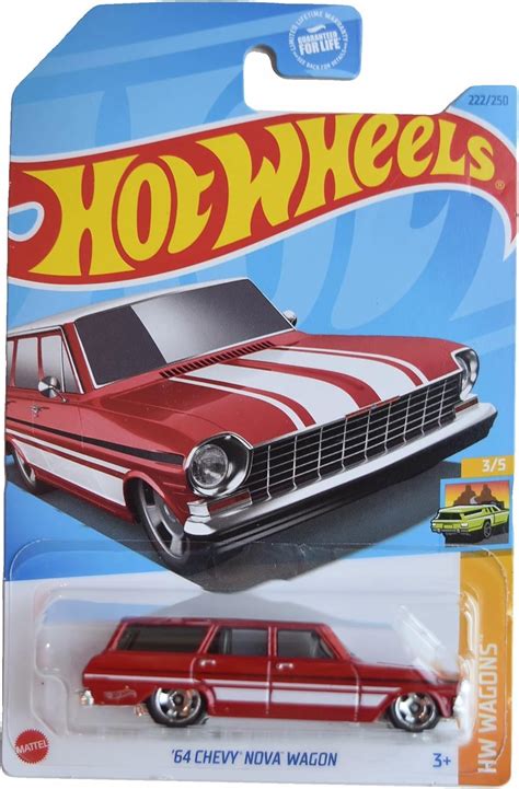 Hot Wheels Chevy Nova Wagon 64 HW Wagons 35 Rojo 222250 Yaxa Colombia