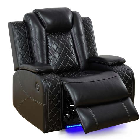 Gewnee Power Recliner Chair with USB Ports and LED Lights,Home Theater ...