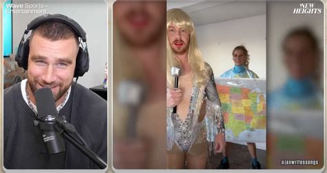 Travis Kelce Laughs at ‘Golden’ Halloween Costumes of Him and Taylor Swift