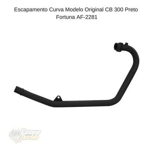 Curva Escapamento Cb 300 Modelo Original Fortuna 2281 Frete grátis