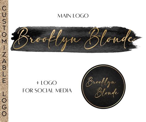 Premade Logo Design Black and Gold Logo for Business or Blog - Etsy