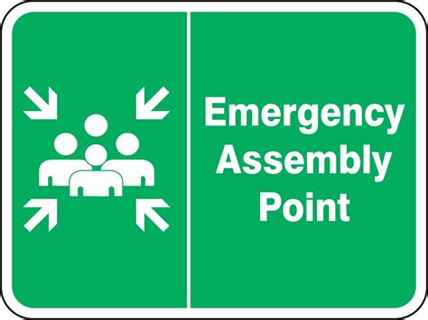 Emergency Assembly Point Graphic Safety Sign Frr928ra