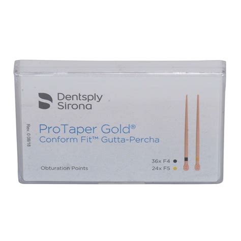 ProTaper Gold Conform Fit Guttapercha Spritze Größen F4 F5 Packung