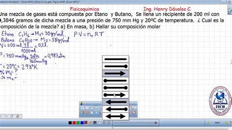 Mezcla Gases Parte1 Composicion En Masa Y Molar Etano Butano YouTube