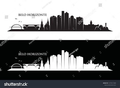 Belo Horizonte Skyline Brazil Vector Illustration Stock Vector (Royalty ...