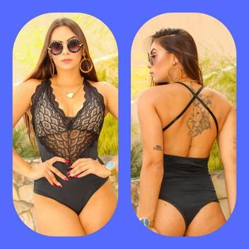 Body Feminino Renda Alcinha Cruzada Costas Estilo Lingerie Summer