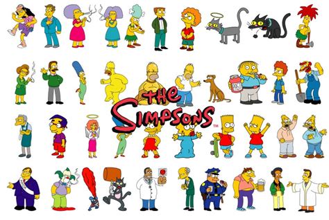 The Simpsons Characters Complete Collection 44 Vector Images Etsy