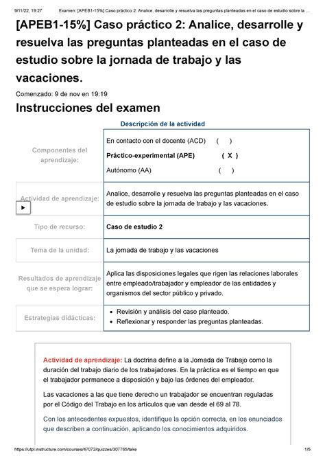 Examen Apeb Caso Pr Ctico Analice Desarrolle Y