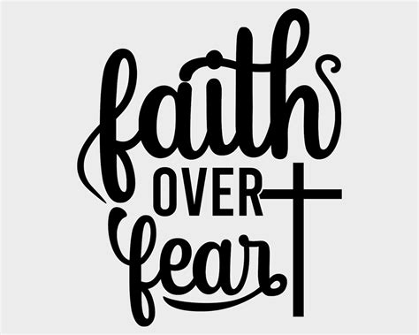 Faith Over Fear Svg Files For Cricut Cross Christian Etsy