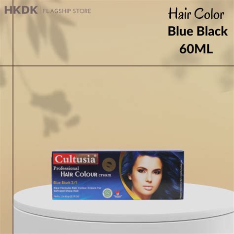 Cultusia Blue Black Ml Hair Color Cat Rambut Lazada Indonesia