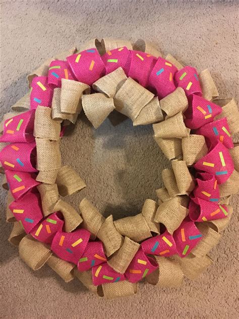 Donut Wreath Donut Decorations Diy Wreath Donut Birthday Party