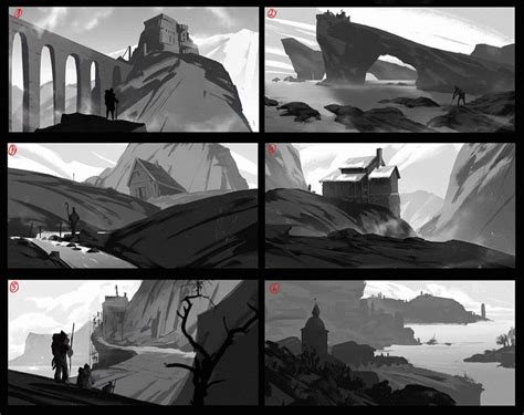 ArtStation Quick Sketches Erikas Perl Landscape Concept Landscape