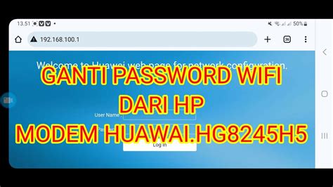 Sangat Mudah Merubah Password Wifi Dari Hp Youtube