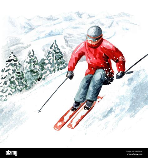 Snow Skiing Sketch Stockfotos Und Bilder Kaufen Alamy