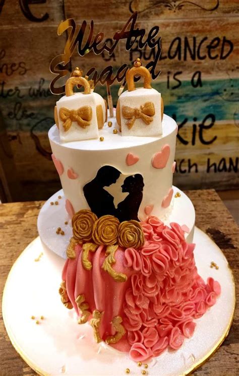 Engagement Anniversary Theme Elegant Designer Cake Avon Bakers