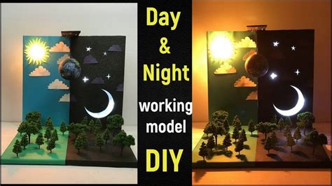 Day And Night Working Model Illuminated Sun And Moon Model Diy